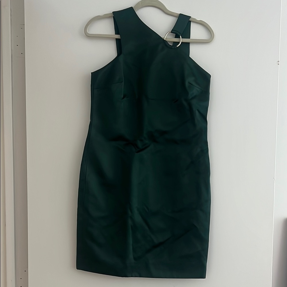 Barney’s Emerald Green Asymmetrical One Shoulder Bodycon Dress